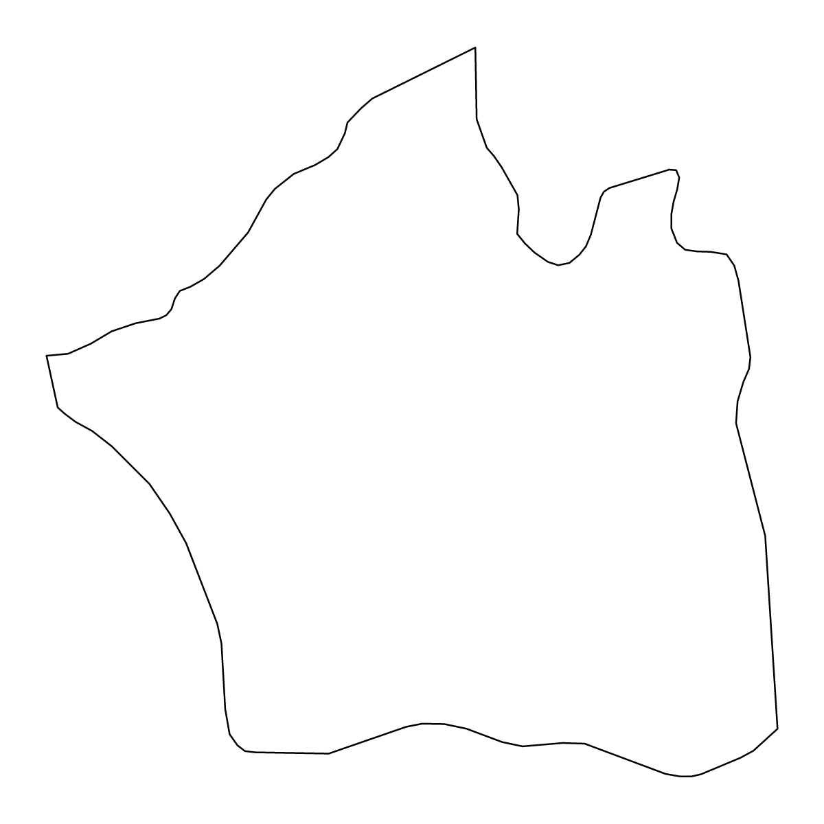 Mapa de contorno de Ntchisi, Malawi.