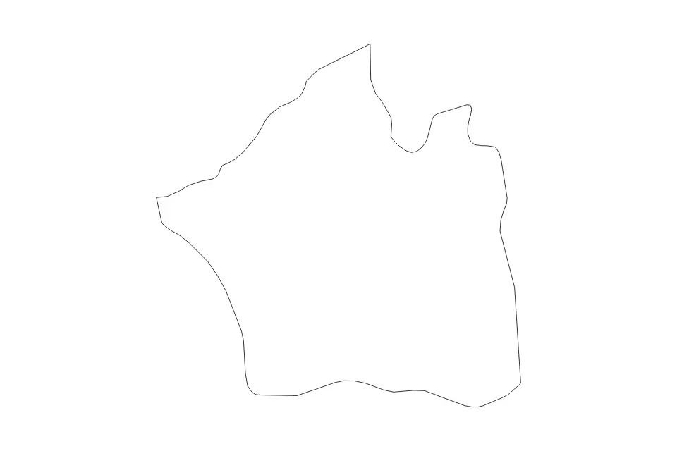 Mapa de Ntchisi, Malawi de tipo contorno para África, con contorno con límites limpios.