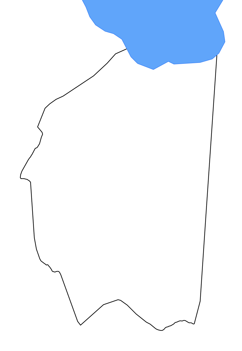 Mapa de contorno de Phalombe, Malawi con lagos y ríos.