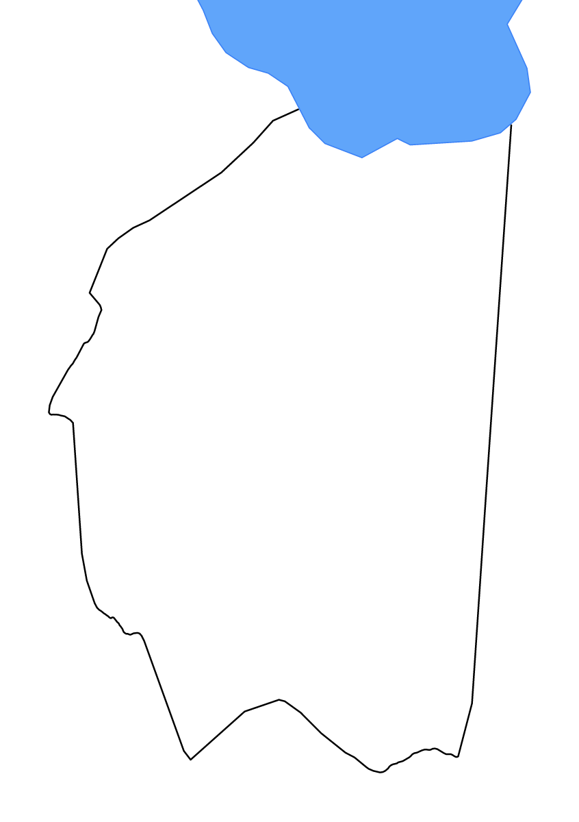 Carte de contour de Phalombe, Malawi avec lacs et rivières.