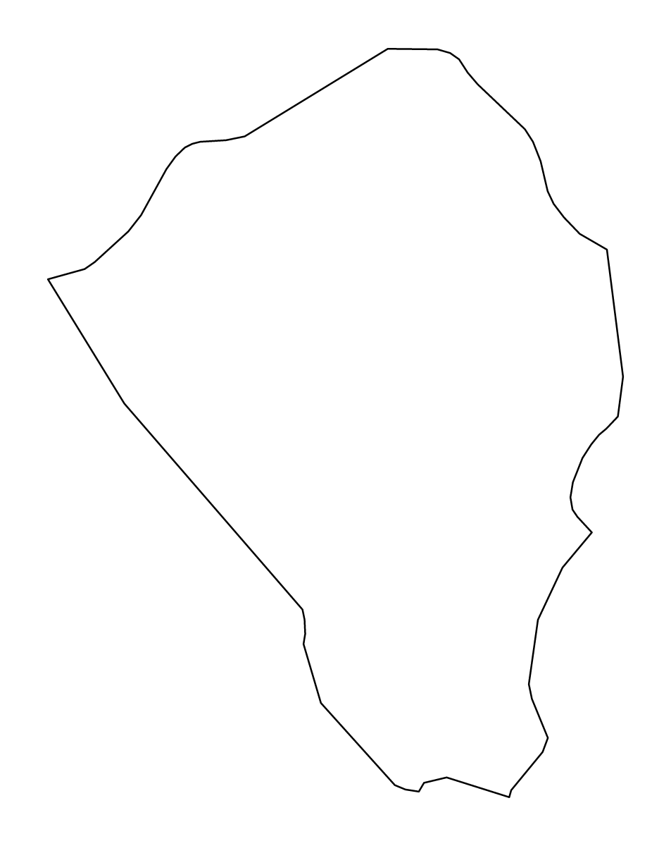 Mapa de contorno de Thyolo, Malawi.
