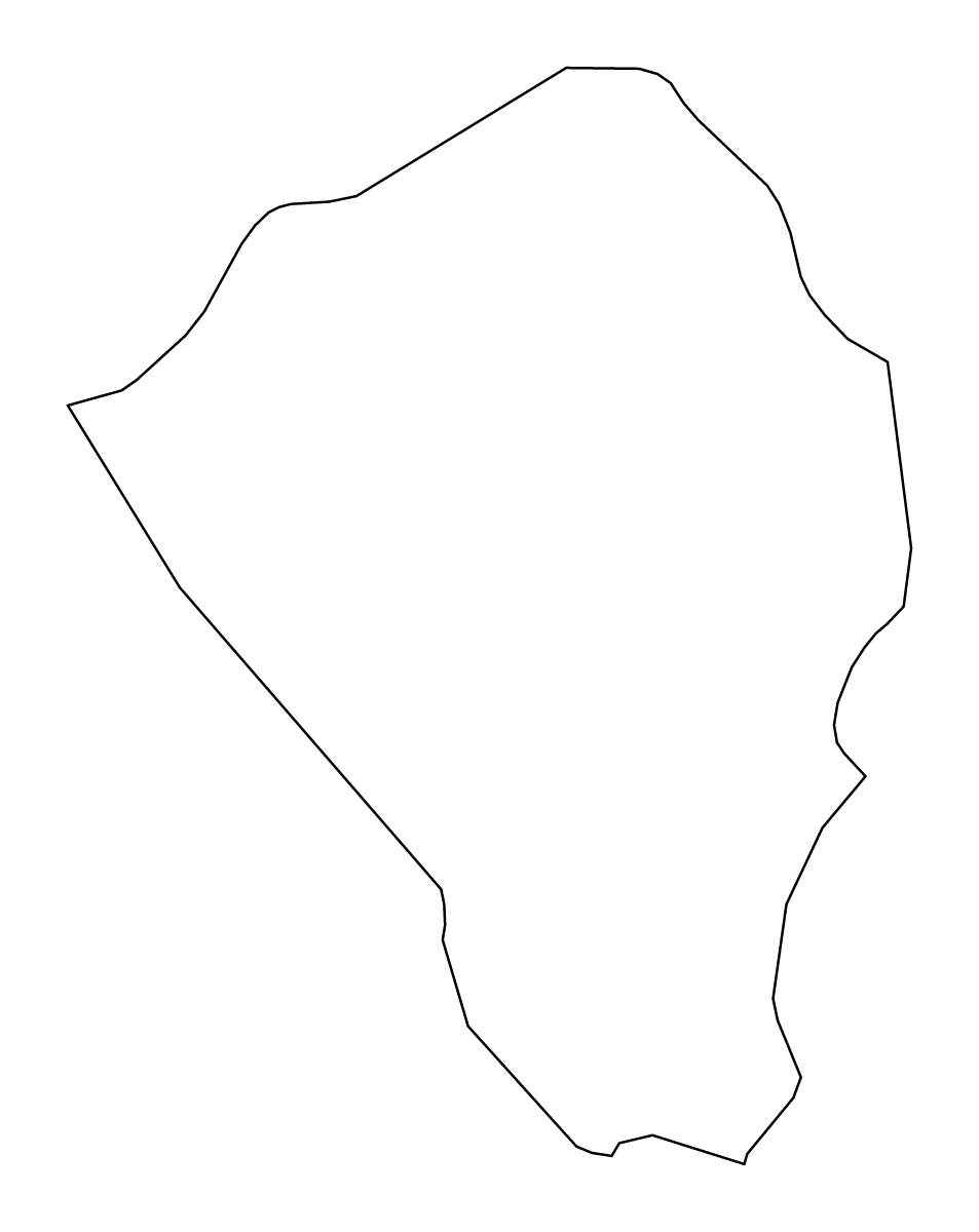 Mapa de contorno de Thyolo, Malawi.