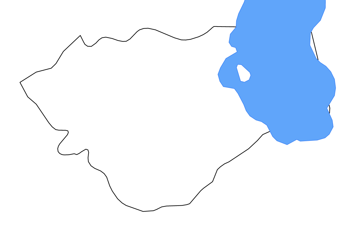 Mapa de contorno de Zomba, Malawi con lagos y ríos.