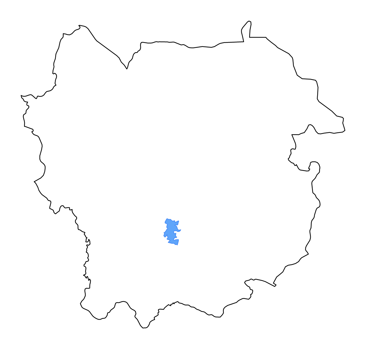 Carte de contour de Kayes, Mali avec lacs et rivières.