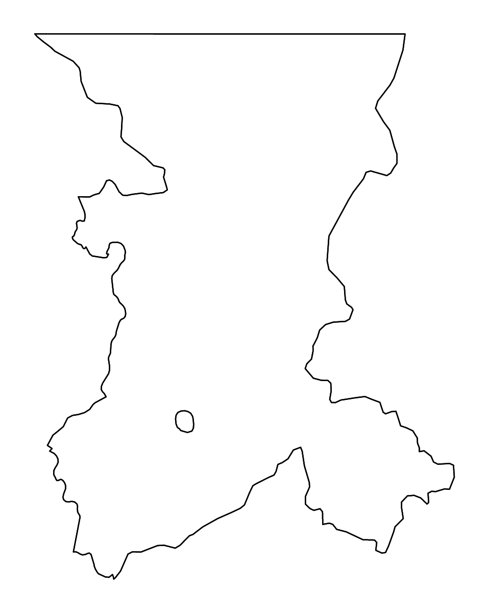 Carte de contour de Koulikoro, Mali avec rivières.