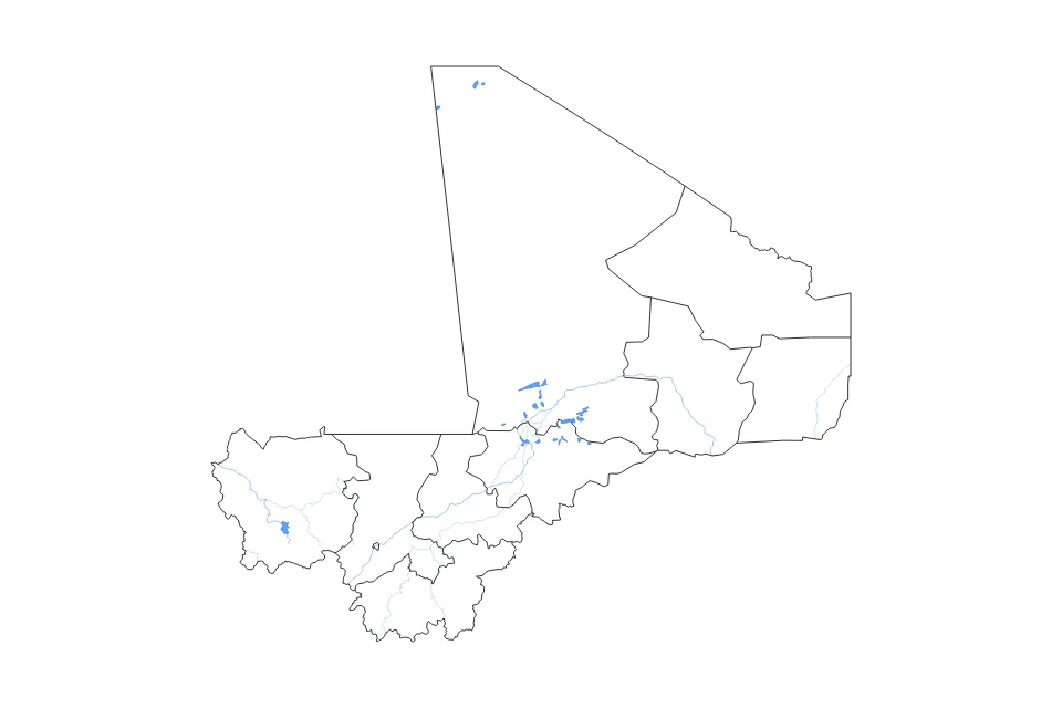 Vista previa del mapa de contorno de Mali