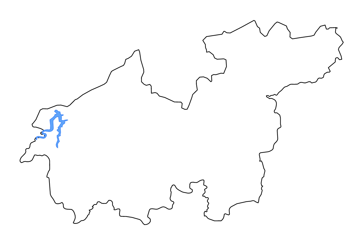 Carte de contour de Wassoulou, Mali avec lacs et rivières.
