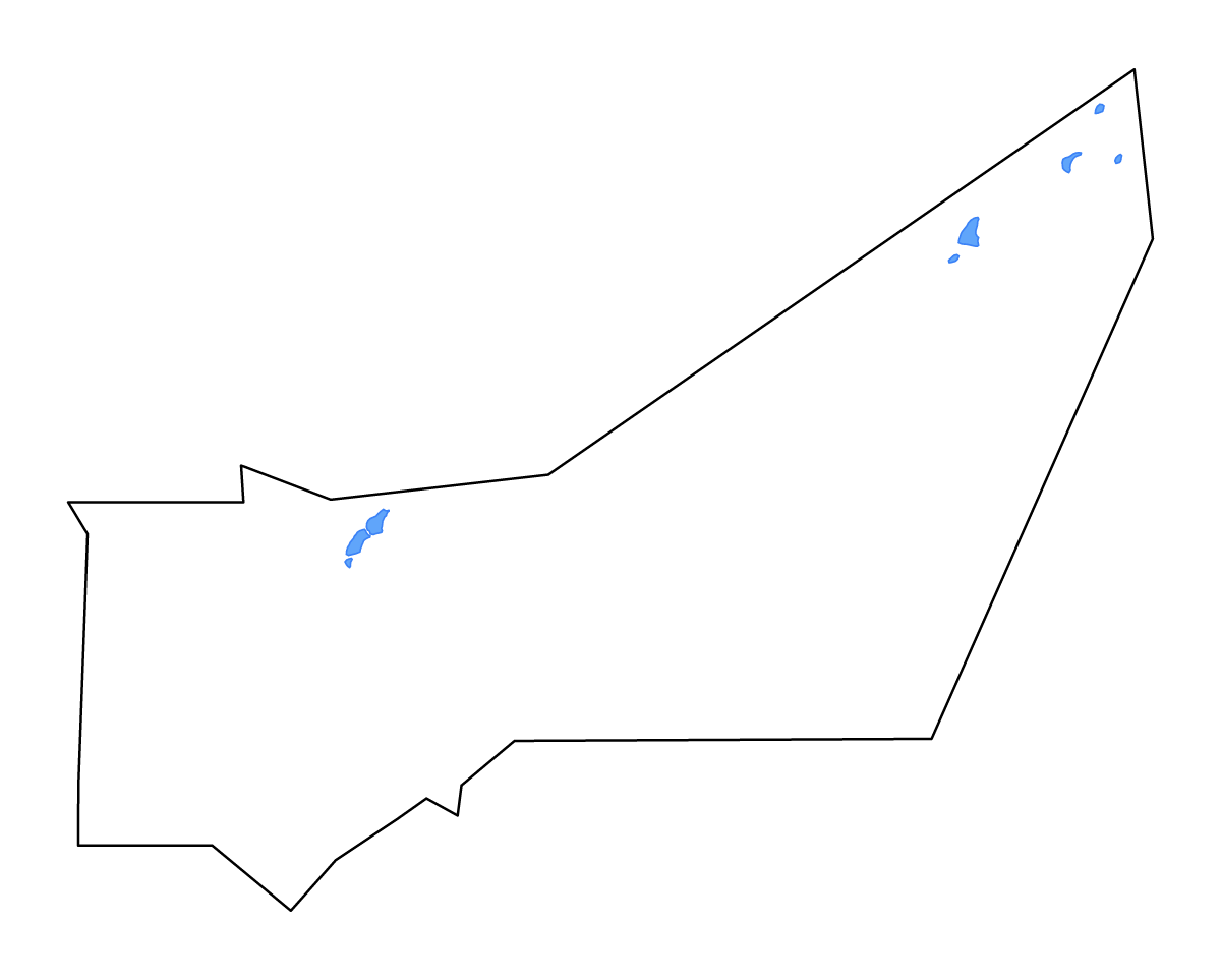 Mapa de contorno de Adrar, Mauritania con lagos y ríos.