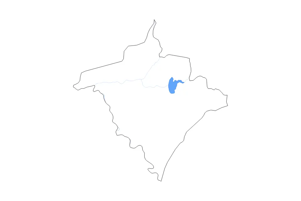 Mapa de Gorgol, Mauritania de tipo contorno, lagos y ríos para África, con contorno, lagos y ríos con límites limpios.