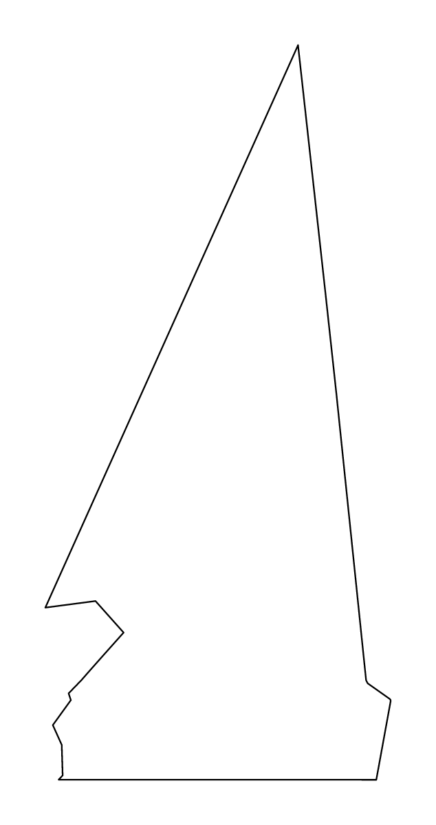 Outline map of Hodh Ech Chargui, Mauritania.
