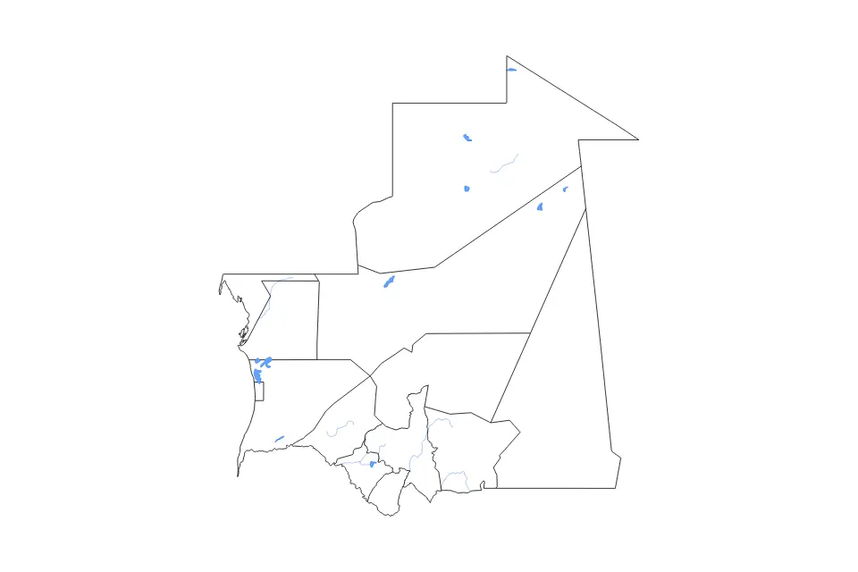 Mauritania outline map preview
