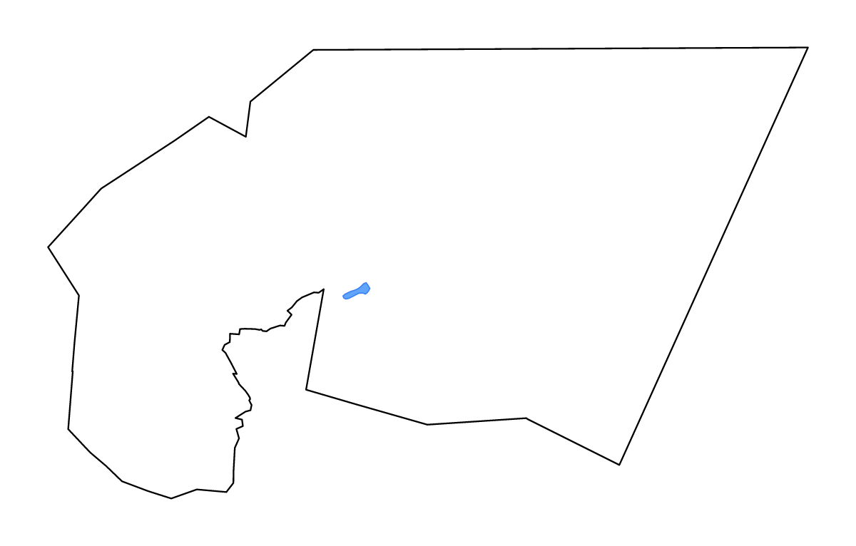 Mapa de contorno de Tagant, Mauritania con lagos y ríos.