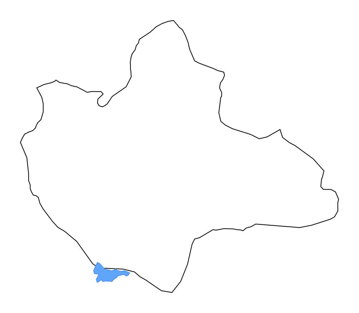 Mapa de contorno de Chaouia-Ouardigha, Morocco con lagos y ríos.