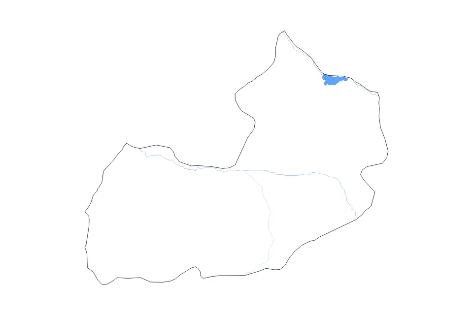 Mapa de Marrakesh-Tensift-El Haouz, Morocco de tipo contorno, lagos y ríos para África, con contorno, lagos y ríos con elementos de agua como Barrage Al Massira.