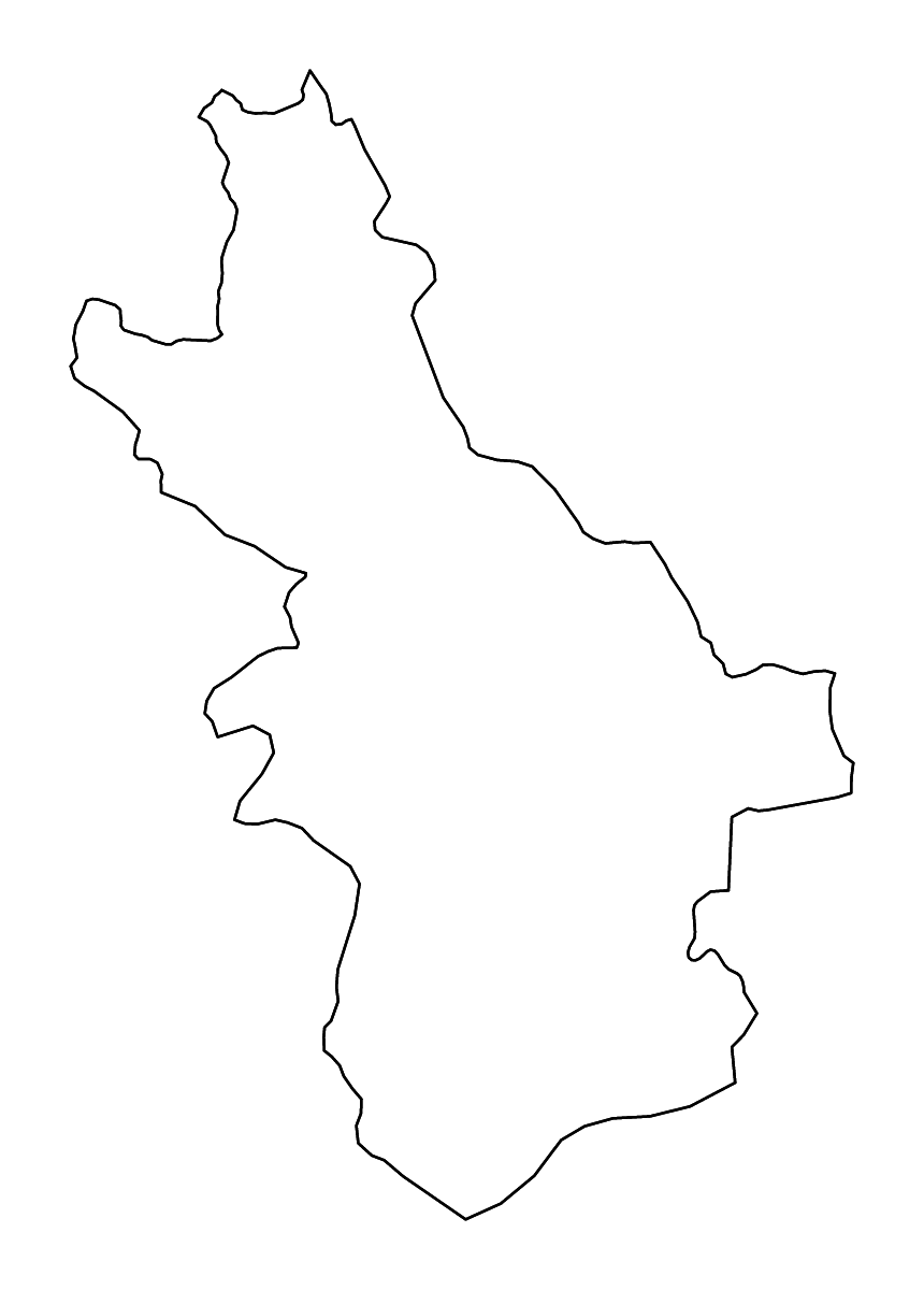 Mapa de contorno de Meknès-Tafilalet, Morocco con ríos.