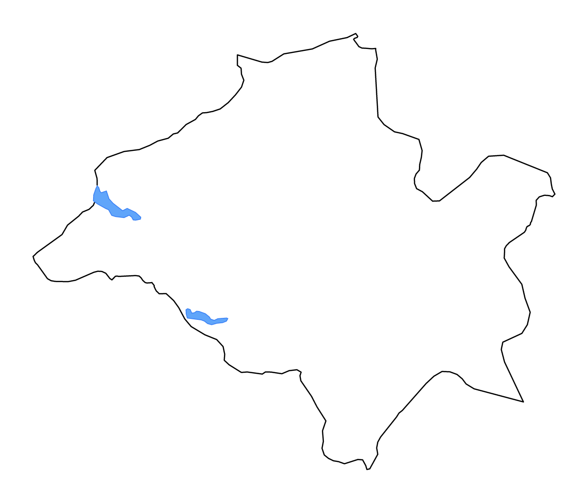 Mapa de contorno de Taza-Al Hoceïma-Taounate, Morocco con lagos y ríos.