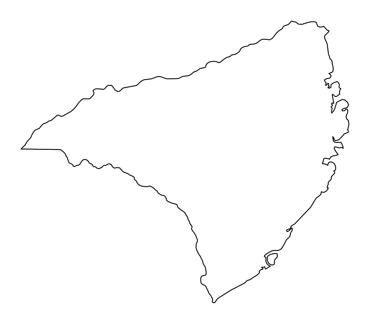 Mapa de contorno de Nampula, Mozambique con ríos.