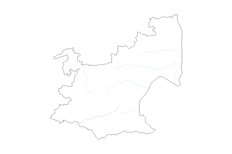 Vista previa del mapa de contorno de Mpumalanga