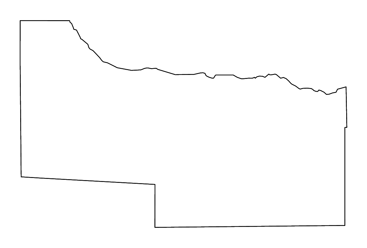 Carte de contour de Kavango, Namibia avec rivières.