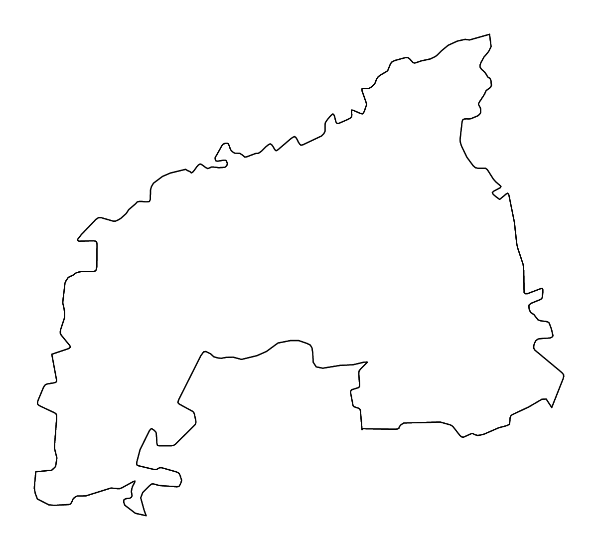 Carte de contour de Khomas, Namibia avec rivières.