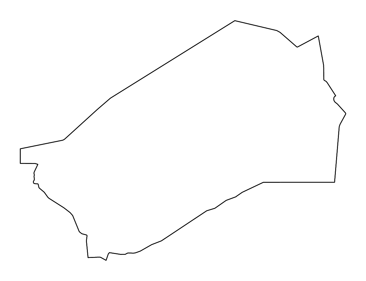 Mapa de contorno de Agadez, Niger con ríos.