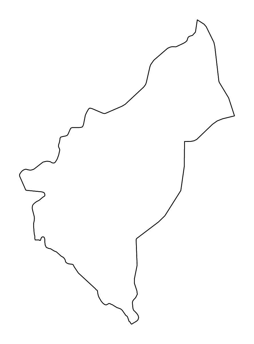 Mapa de contorno de Dosso, Niger con ríos.