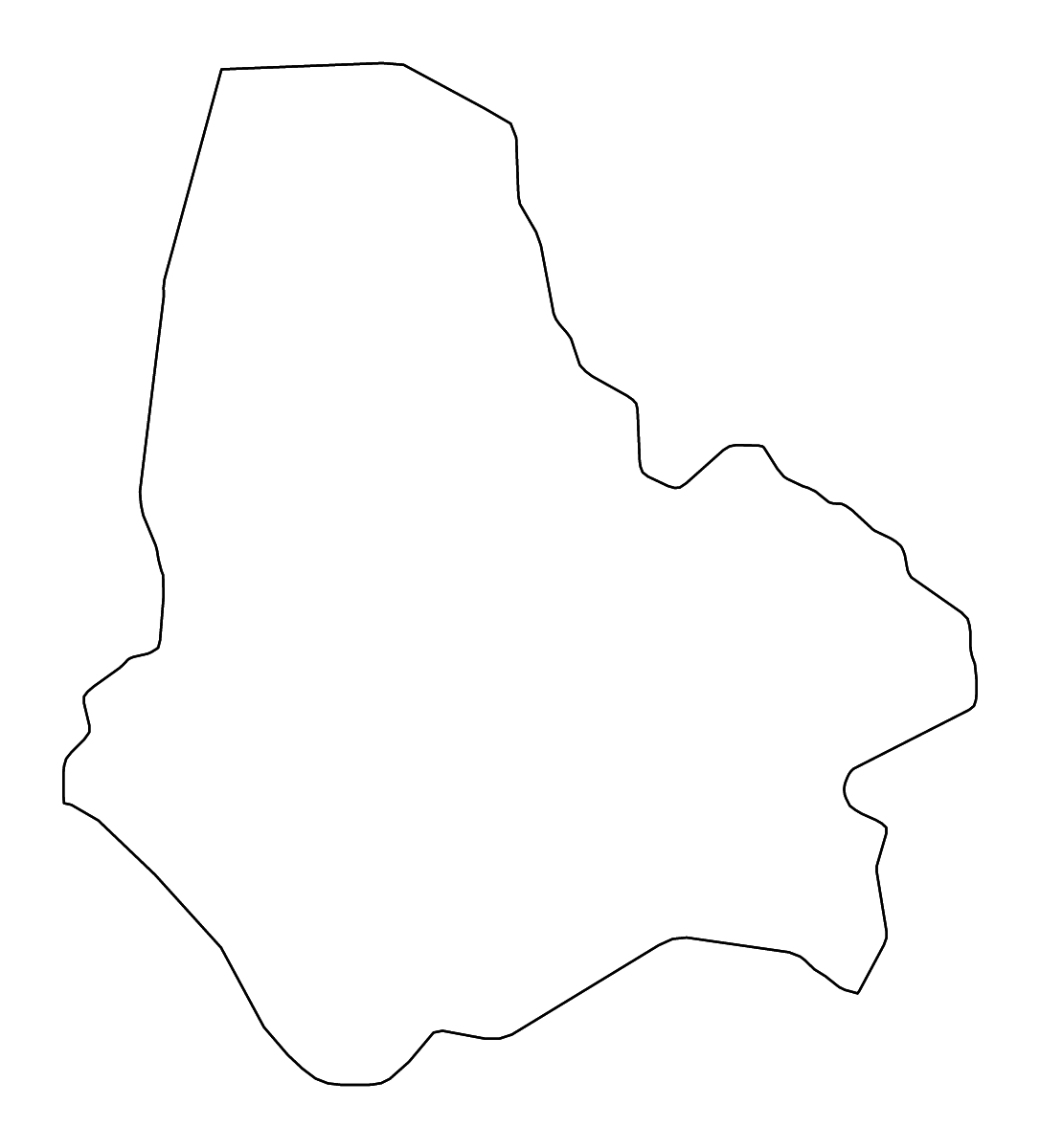 Carte de contour de Maradi, Niger avec rivières.