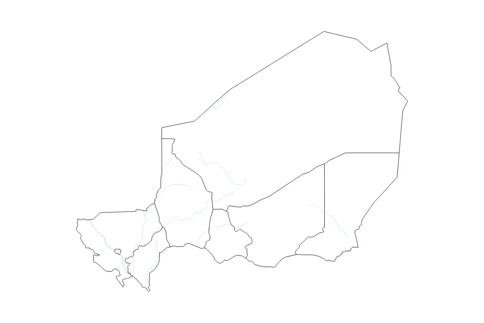 Niger outline map preview