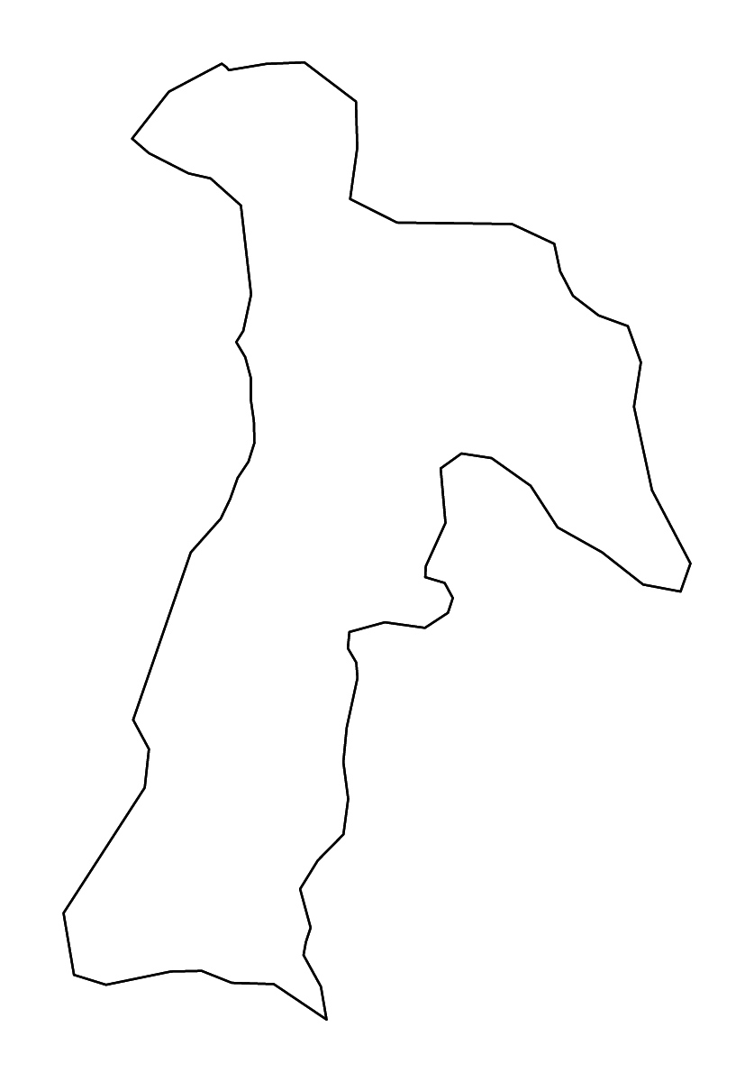 Carte de contour de Abia State, Nigeria avec rivières.