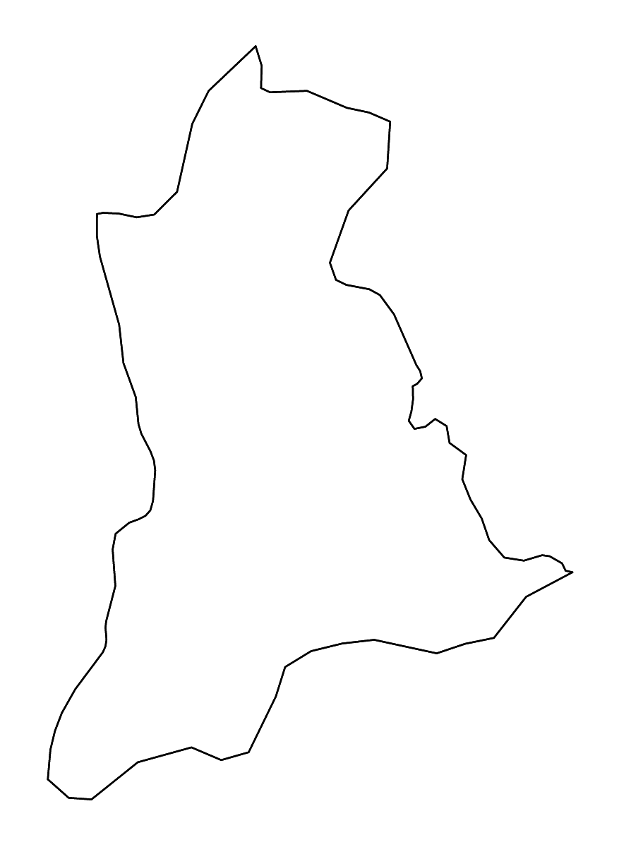Mapa de contorno de Anambra State, Nigeria con ríos.