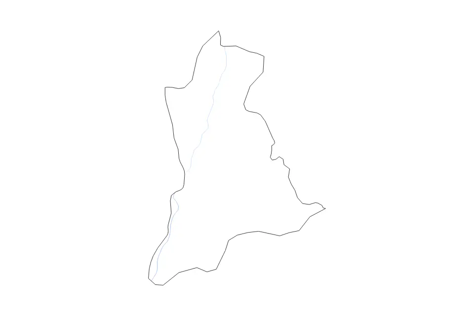 Mapa de Anambra State, Nigeria de tipo contorno, subdivisiones y ríos para África, con contorno, subdivisiones y ríos con límites limpios.