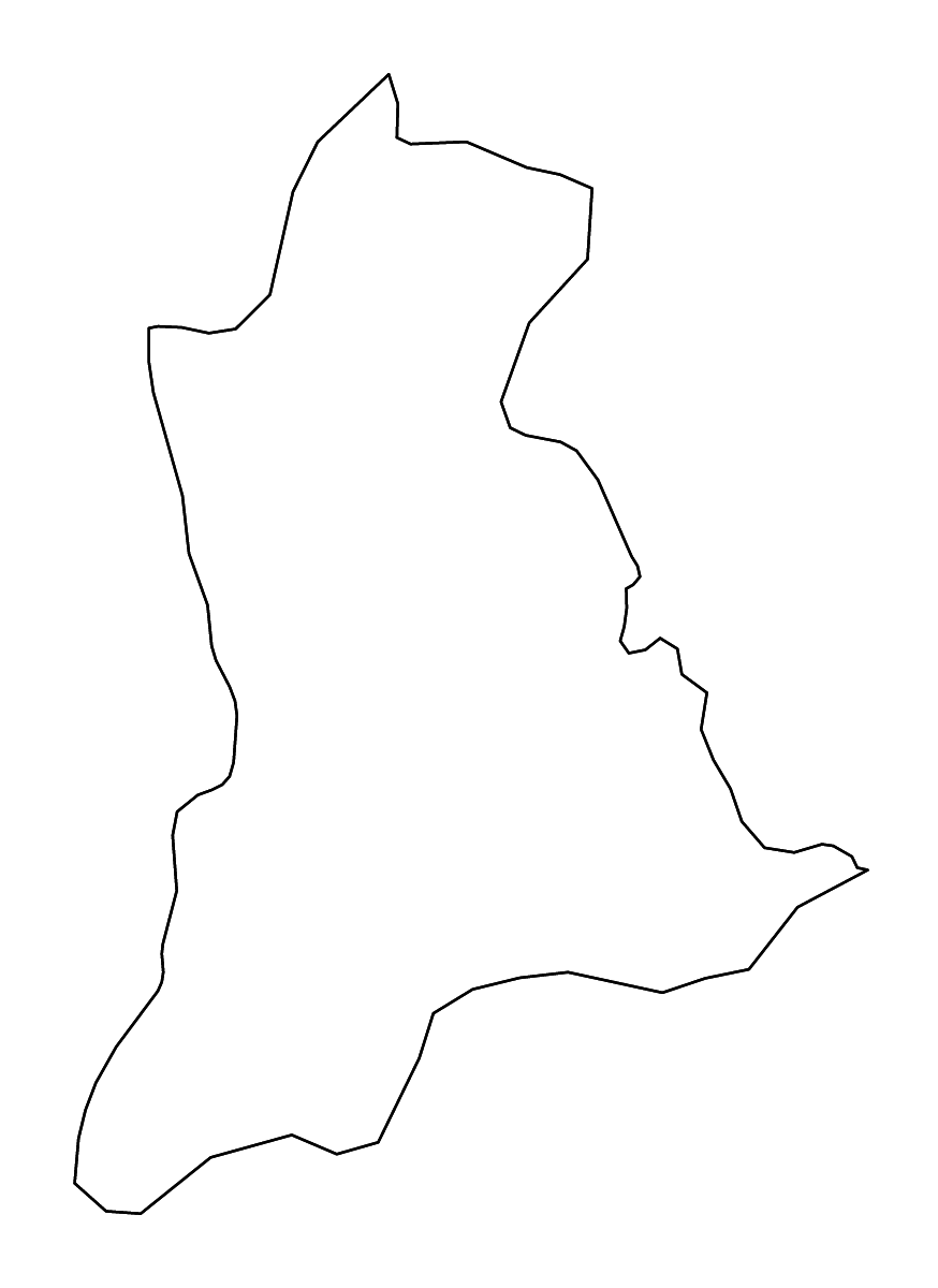 Mapa de contorno de Anambra State, Nigeria con ríos.