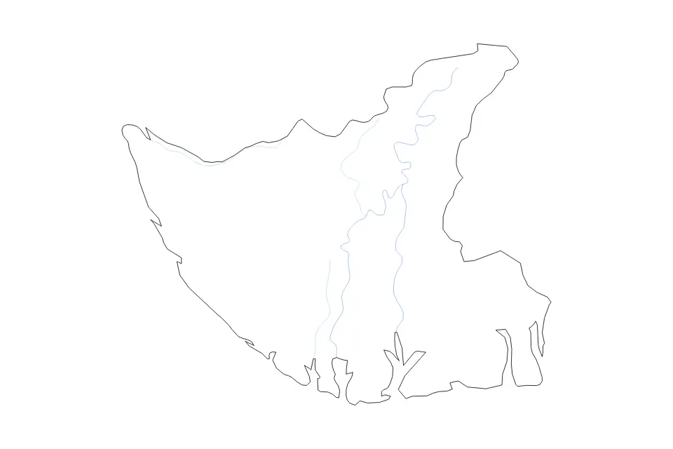 Bayelsa State outline map preview