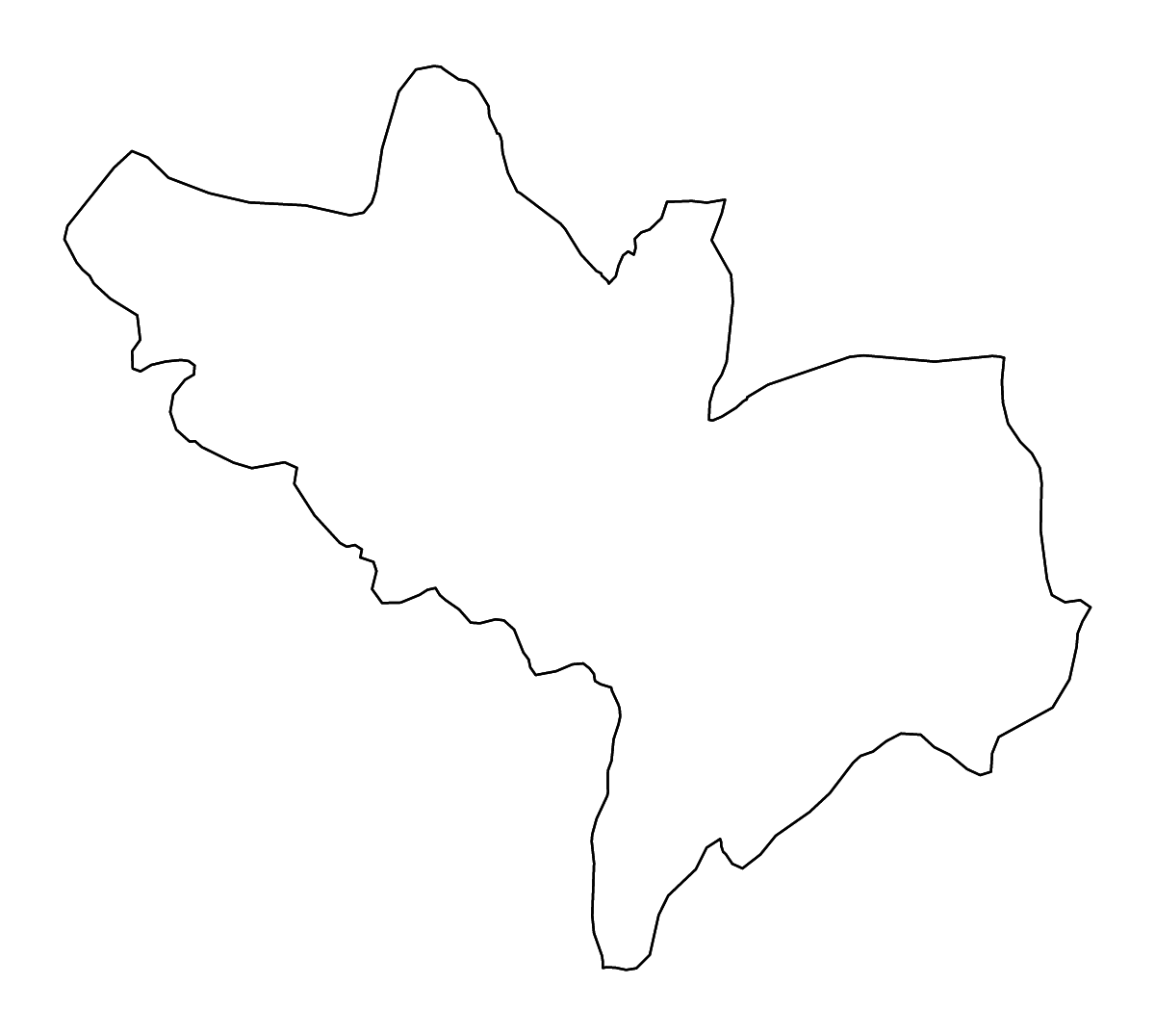 Carte de contour de Kogi State, Nigeria avec rivières.