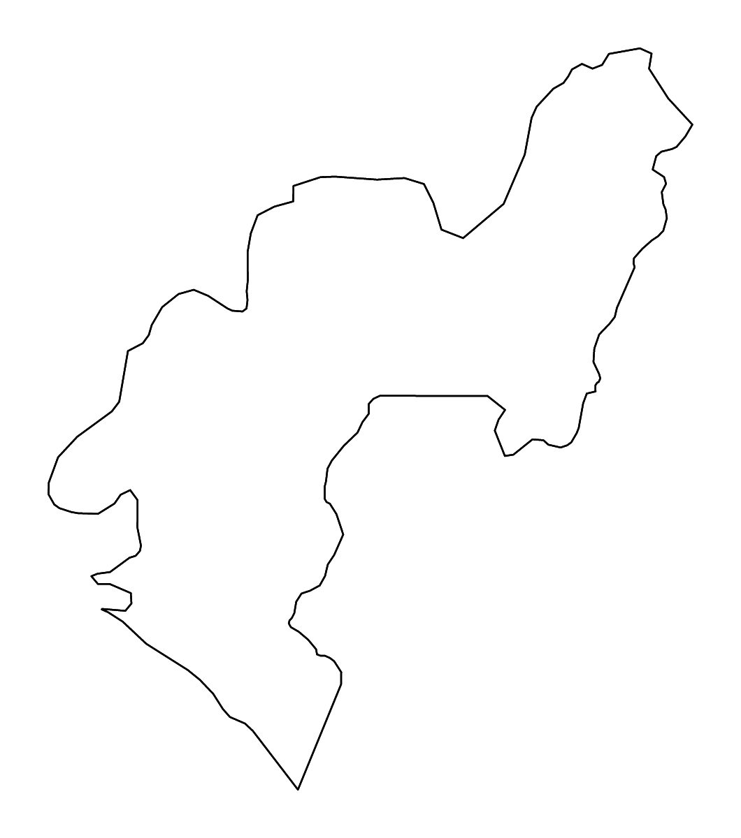 Carte de contour de Ondo State, Nigeria avec rivières.