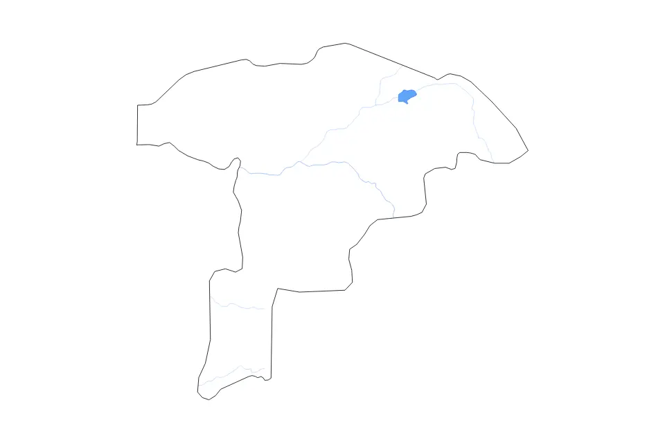 Mapa de Sokoto State, Nigeria de tipo contorno, subdivisiones, lagos y ríos para África, con contorno, subdivisiones, lagos y ríos con elementos de agua como Goronyo Dam Reservoir.