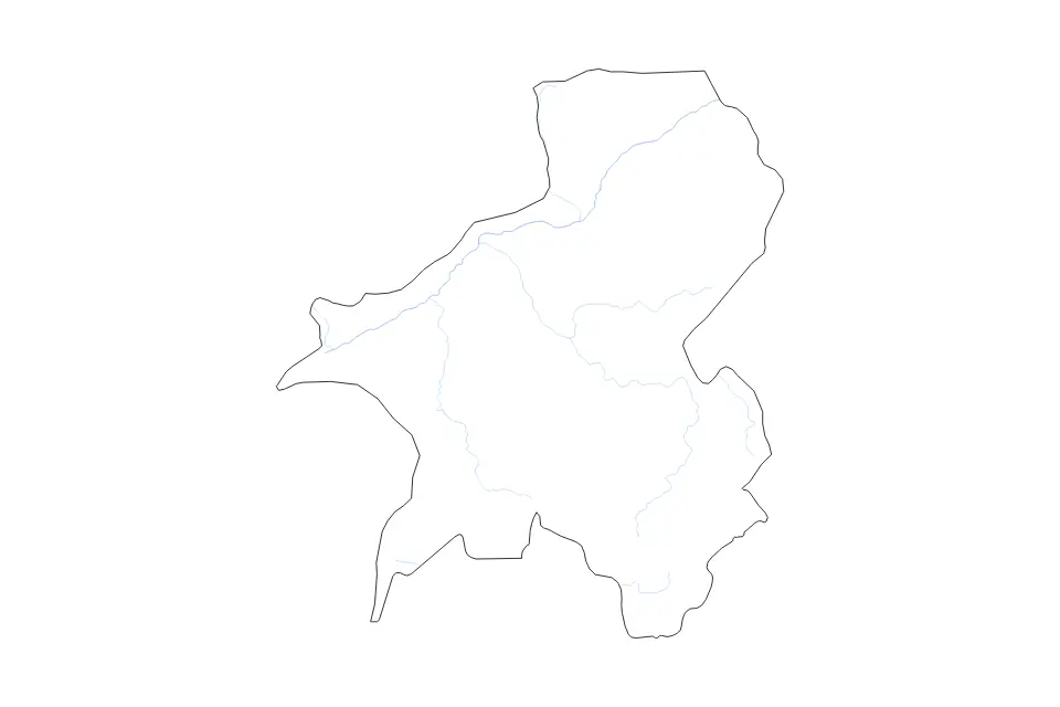 Carte de Taraba State, Nigeria de type contour, subdivisions et rivières pour Afrique, montrant contour, subdivisions et rivières avec des limites nettes.