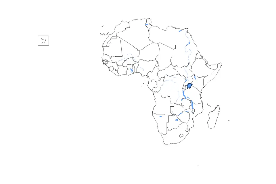 Vista previa del mapa de contorno de Africa