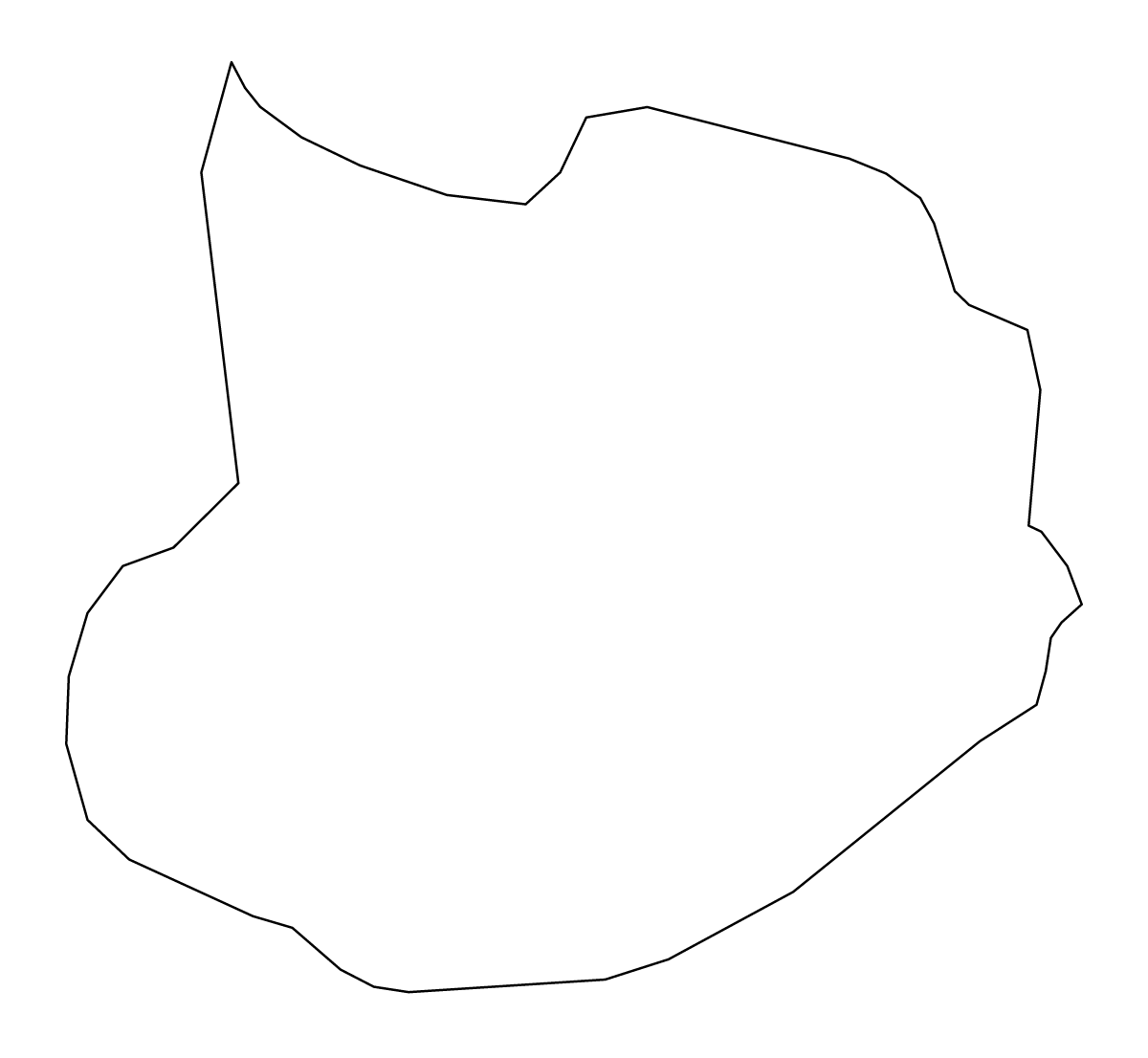 Mapa de contorno de Boa Vista, Republic of Cabo Verde.