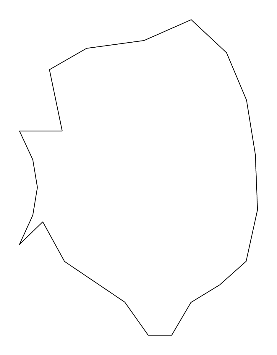 Mapa de contorno de Brava, Republic of Cabo Verde.