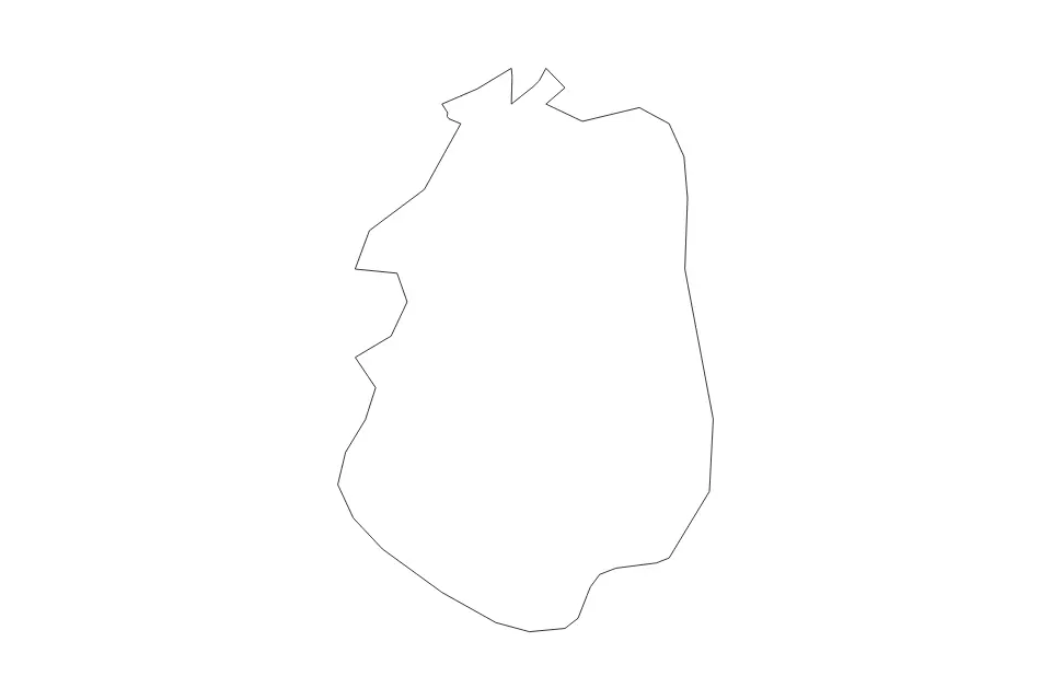 Outline map of Maio Administrative Area, Republic Of Cabo Verde with subdivision borders.