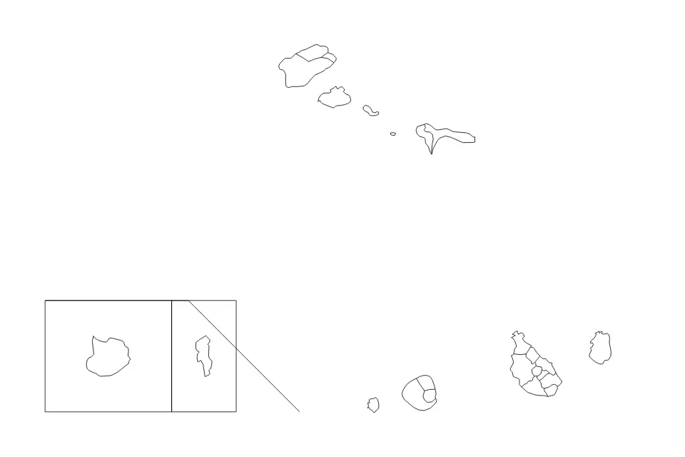 Vista previa del mapa de contorno de Republic of Cabo Verde