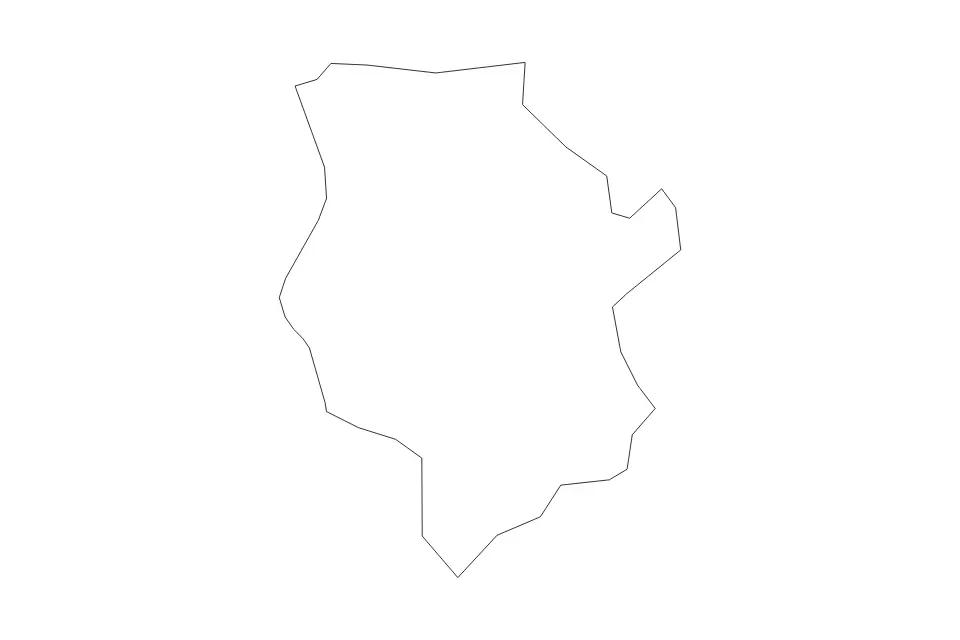 Carte de Santa Catarina, Republic Of Cabo Verde de type contour pour Afrique, montrant contour avec des limites nettes.