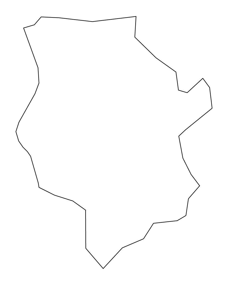 Mapa de contorno de Santa Catarina, Republic of Cabo Verde.