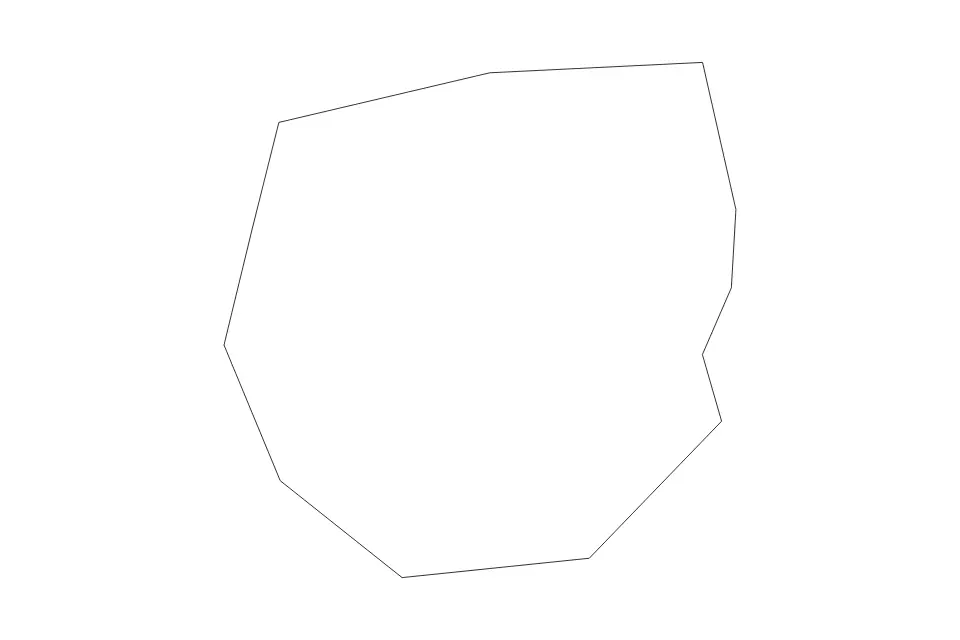 Outline map of Santa Catarina do Fogo Administrative Area, Republic Of Cabo Verde with subdivision borders.