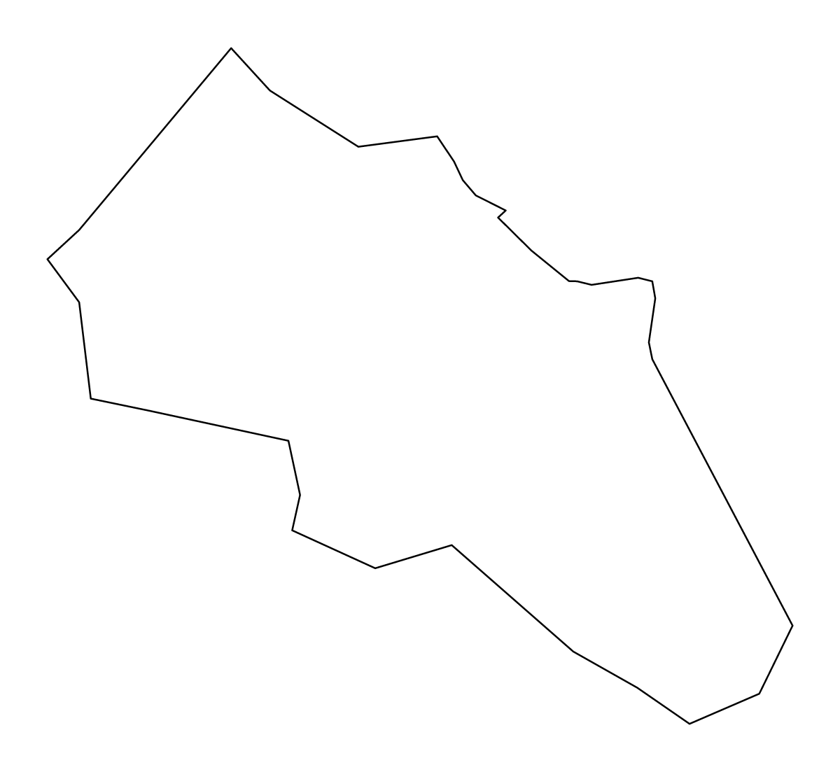 Mapa de contorno de Santa Cruz, Republic of Cabo Verde.