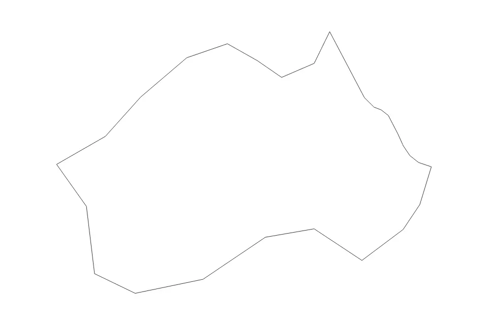 Mapa de São Domingos, Republic Of Cabo Verde de tipo contorno para África, con contorno con límites limpios.