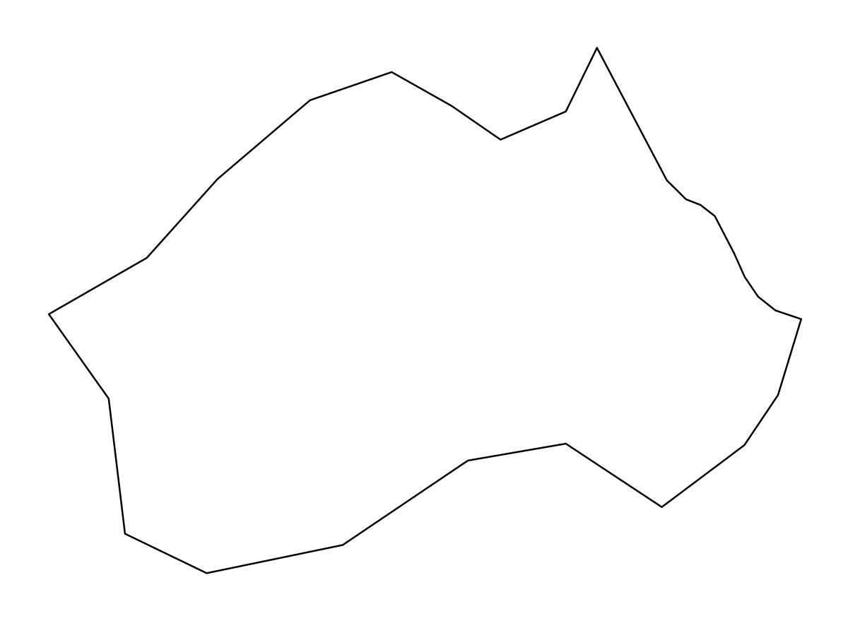 Mapa de contorno de São Domingos, Republic of Cabo Verde.