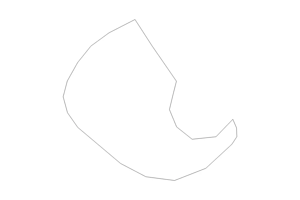 Mapa de São Filipe, Republic Of Cabo Verde de tipo contorno para África, con contorno con límites limpios.