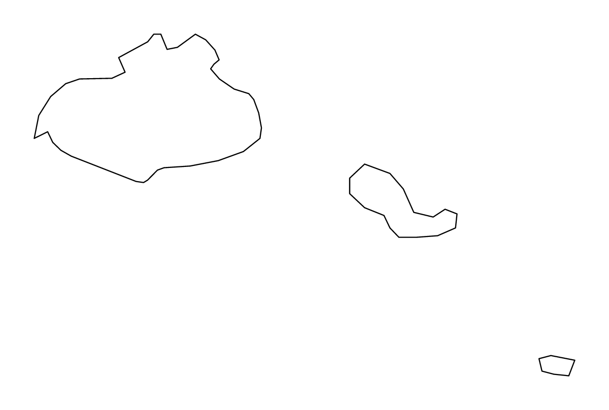Mapa de contorno de São Vicente, Republic of Cabo Verde.